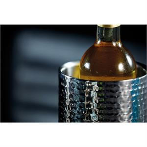 BarCraft Stainless Steel Hammered Wine Cooler Sleeve